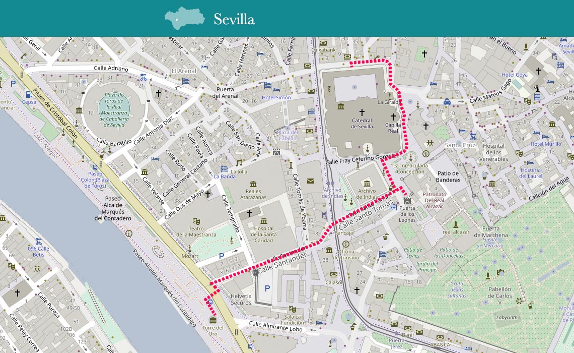 Mapa Paseo Matemático Sevilla 
